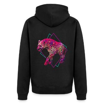 Hyène - Veste à capuche bio Premium Unisexe - noir - Dos - Nico (187cm)