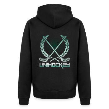Floorball - Veste à capuche bio Premium Unisexe - noir - Dos - Nico (187cm)