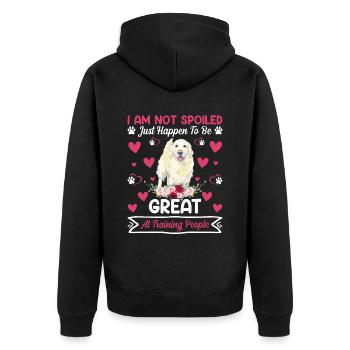 Golden Retriever Je ne suis pas gâté plus drôle - Veste à capuche bio Premium Unisexe - noir - Dos - Nico (187cm)