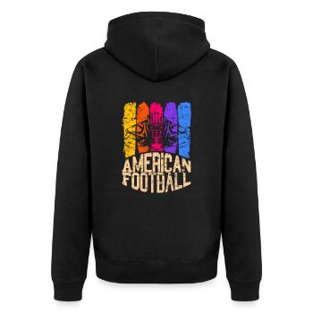 Sackinator couleur de football américain - Veste à capuche bio Premium Unisexe - noir - Dos - Nico (187cm)