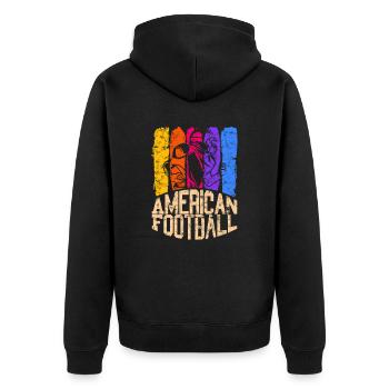 Football américain Couleur Widereceiver - Veste à capuche bio Premium Unisexe - noir - Dos - Nico (187cm)