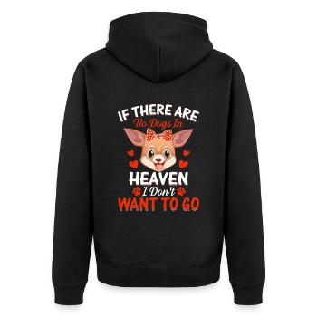 Chihuahua quand pas de chiens au paradis drôle - Veste à capuche bio Premium Unisexe - noir - Dos - Nico (187cm)