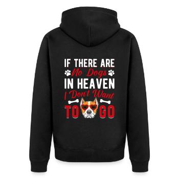 Staffordshire Terrier quand pas de chiens au paradis - Veste à capuche bio Premium Unisexe - noir - Dos - Nico (187cm)