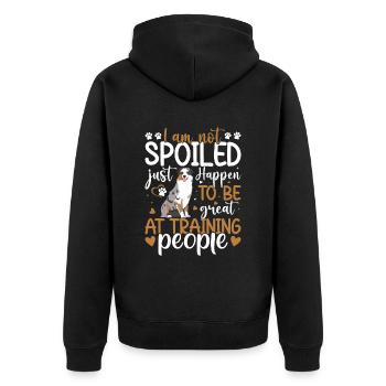 Berger australien Je ne suis pas gâté Chien amusant - Veste à capuche bio Premium Unisexe - noir - Dos - Nico (187cm)