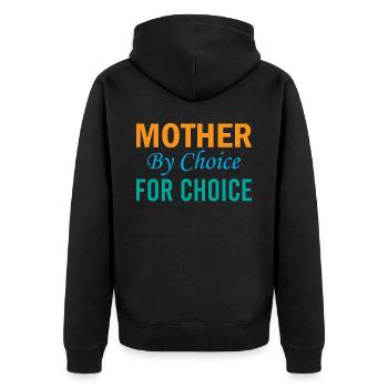 Mère par choix pour le choix - Pro Choice - Veste à capuche bio Premium Unisexe - noir - Dos - Nico (187cm)