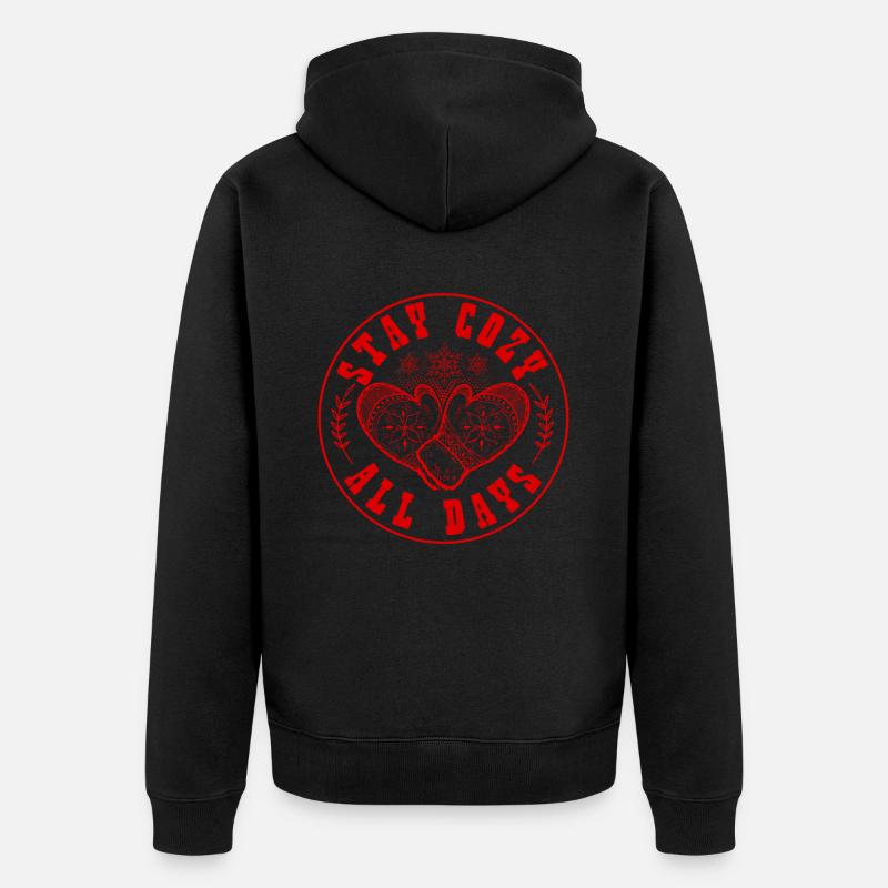 Froid d’hiver - Veste à capuche bio Premium Unisexe - noir