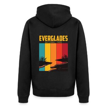 Parc National Souvenir Everglades Alligator Randonnée Su - Veste à capuche bio Premium Unisexe - noir - Dos - Nico (187cm)