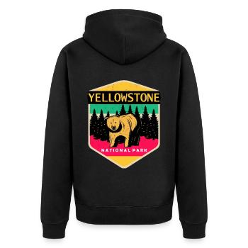 Yellowstone Souvenir Parc national Grizzly Bear Wyomi - Veste à capuche bio Premium Unisexe - noir - Dos - Nico (187cm)