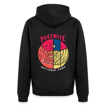 Parc national de Yosemite California Nature Hiking Be - Veste à capuche bio Premium Unisexe - noir - Dos - Nico (187cm)