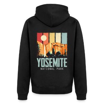 Souvenir Grizzly Bear Randonnée Yosemite Californie N - Veste à capuche bio Premium Unisexe - noir - Dos - Nico (187cm)