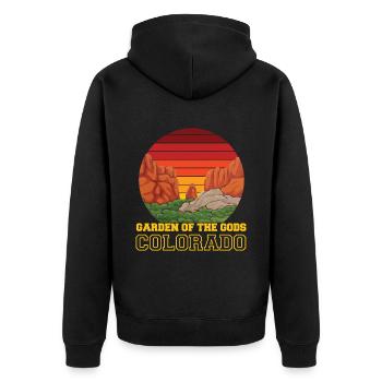 Garden of the Gods National Park Souvenir Colorado B - Unisex Premium Organic Zip Hoodie - black - Back - Nico (187cm)