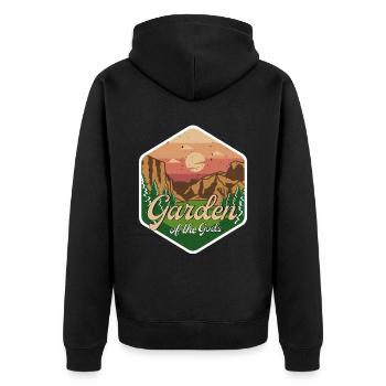 Colorado National Park Garden of the Gods Naturliebh - Unisex Premium Organic Zip Hoodie - black - Back - Nico (187cm)