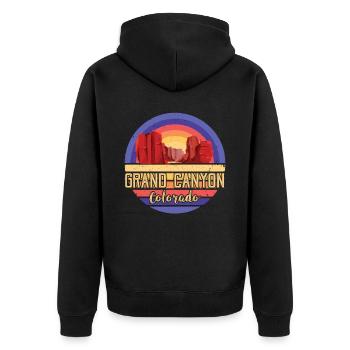 Parc national du Grand Canyon Souvenir Colorado Wande - Veste à capuche bio Premium Unisexe - noir - Dos - Nico (187cm)