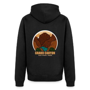 Grand Canyon Colorado National Park Randonnée Camping - Veste à capuche bio Premium Unisexe - noir - Dos - Nico (187cm)
