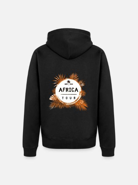 Afrika Tour Bunt - Unisex Premium Bio Zip Hoodie - Schwarz