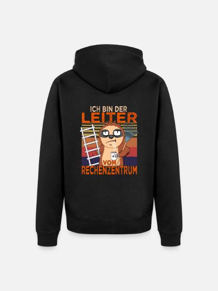 Leiter vom Rechenzentrum - Hobbygärtner - Unisex Premium Bio Zip Hoodie - Schwarz