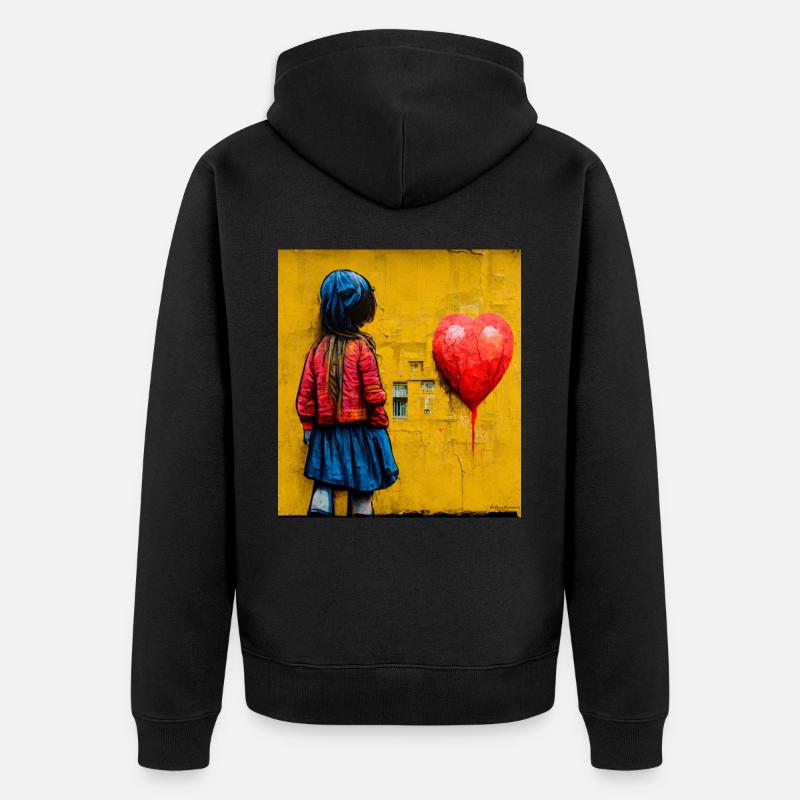 Comic Pop Art - Unisex Premium Bio Zip Hoodie - Schwarz