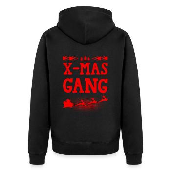 Gang de Noël - Veste à capuche bio Premium Unisexe - noir - Dos - Nico (187cm)