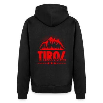 Tyrol Autriche - Veste à capuche bio Premium Unisexe - noir - Dos - Nico (187cm)