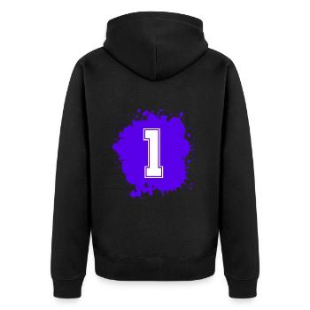 1 nombre d’objets blob - Veste à capuche bio Premium Unisexe - noir - Dos - Nico (187cm)