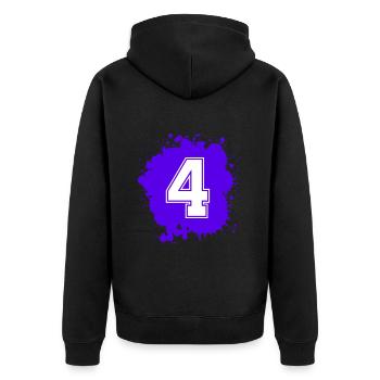 4 Nombre d’objets blob - Veste à capuche bio Premium Unisexe - noir - Dos - Nico (187cm)