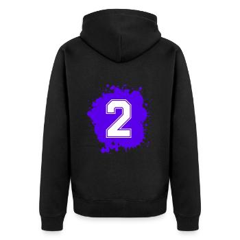 2 Nombre d’objets blob - Veste à capuche bio Premium Unisexe - noir - Dos - Nico (187cm)