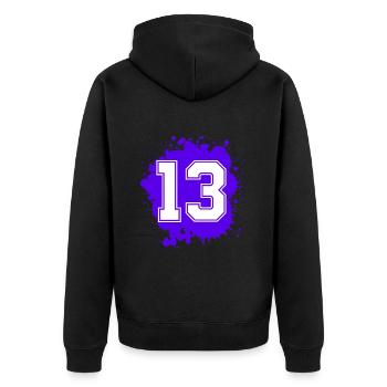 13 Nombre d’objets blob - Veste à capuche bio Premium Unisexe - noir - Dos - Nico (187cm)