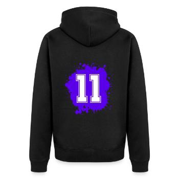 11 Nombre d’objets blob - Veste à capuche bio Premium Unisexe - noir - Dos - Nico (187cm)