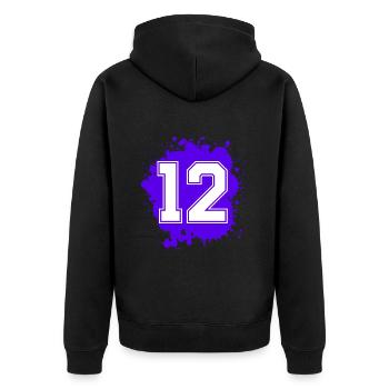 12 Nombre d’objets blob - Veste à capuche bio Premium Unisexe - noir - Dos - Nico (187cm)