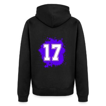 17 Nombre d’objets blob - Veste à capuche bio Premium Unisexe - noir - Dos - Nico (187cm)