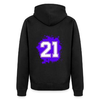 21 Nombre d’objets blob - Veste à capuche bio Premium Unisexe - noir - Dos - Nico (187cm)