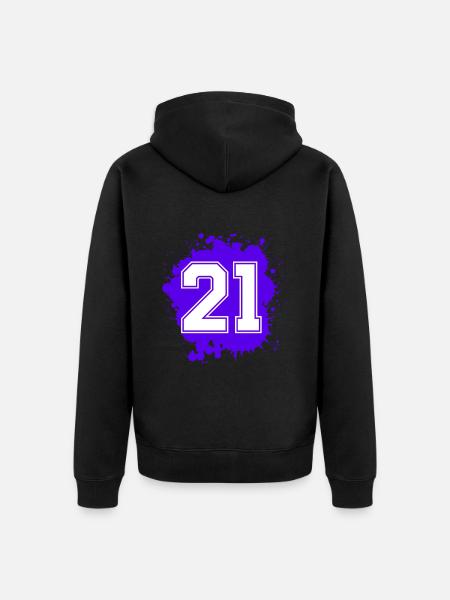 21 Number of blobs - Unisex Premium Organic Zip Hoodie - black