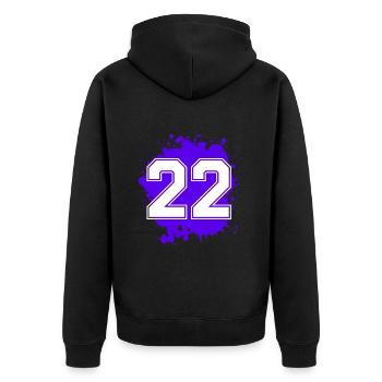 22 Nombre d’objets blob - Veste à capuche bio Premium Unisexe - noir - Dos - Nico (187cm)