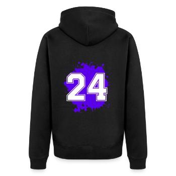 24 Nombre d’objets blob - Veste à capuche bio Premium Unisexe - noir - Dos - Nico (187cm)