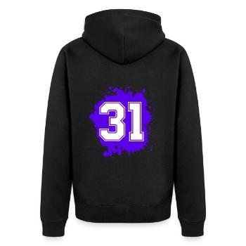 31 Nombre d’objets blob - Veste à capuche bio Premium Unisexe - noir - Dos - Nico (187cm)