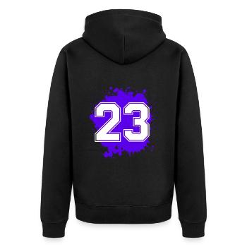 23 Nombre d’objets blob - Veste à capuche bio Premium Unisexe - noir - Dos - Nico (187cm)