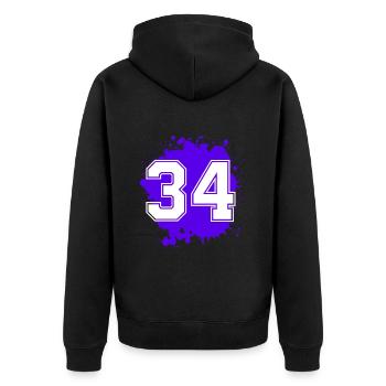34 Nombre d’objets blob - Veste à capuche bio Premium Unisexe - noir - Dos - Nico (187cm)