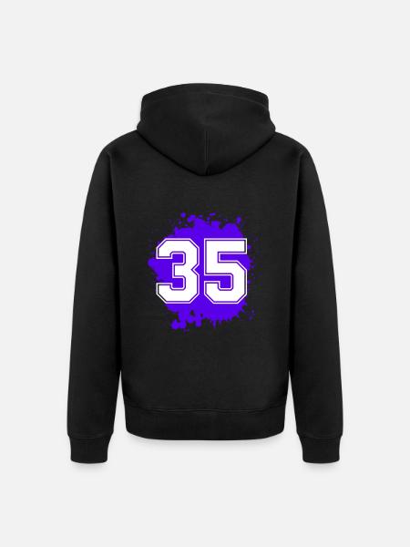 35 Number of blobs - Unisex Premium Organic Zip Hoodie - black