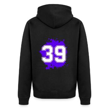 39 Nombre d’objets blob - Veste à capuche bio Premium Unisexe - noir - Dos - Nico (187cm)