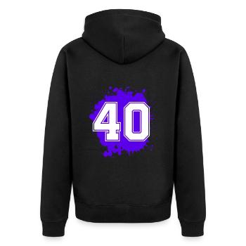 40 Nombre d’objets blob - Veste à capuche bio Premium Unisexe - noir - Dos - Nico (187cm)