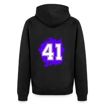 41 Nombre d’objets blob - Veste à capuche bio Premium Unisexe - noir - Dos - Nico (187cm)