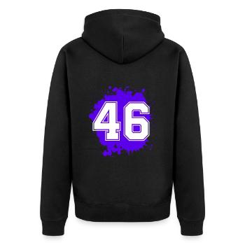 46 Nombre d’objets blob - Veste à capuche bio Premium Unisexe - noir - Dos - Nico (187cm)