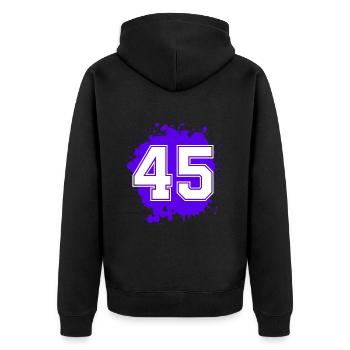45 Nombre d’objets blob - Veste à capuche bio Premium Unisexe - noir - Dos - Nico (187cm)