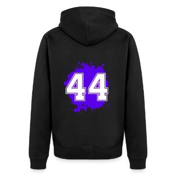 44 Nombre d’objets blob - Veste à capuche bio Premium Unisexe - noir - Dos - Nico (187cm)