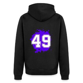 49 Nombre d’objets blob - Veste à capuche bio Premium Unisexe - noir - Dos - Nico (187cm)