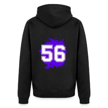 56 Nombre d’objets blob - Veste à capuche bio Premium Unisexe - noir - Dos - Nico (187cm)