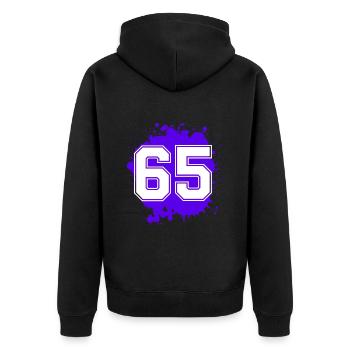 65 Nombre d’objets blob - Veste à capuche bio Premium Unisexe - noir - Dos - Nico (187cm)