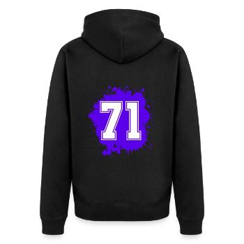 71 Nombre d’objets blob - Veste à capuche bio Premium Unisexe - noir - Dos - Nico (187cm)