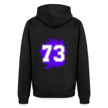 73 Nombre d’objets blob - Veste à capuche bio Premium Unisexe - noir - Dos - Nico (187cm)