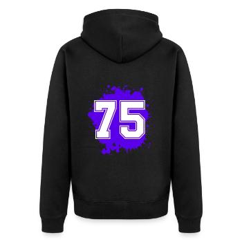 75 Nombre d’objets blob - Veste à capuche bio Premium Unisexe - noir - Dos - Nico (187cm)